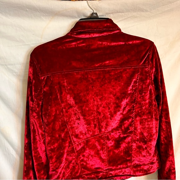 Urban Retro Crushed Velvet Jacket - Picture 11 of 12